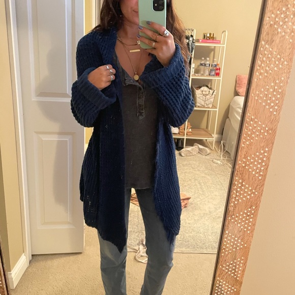 Free People Sweaters - Free people blue cardigan